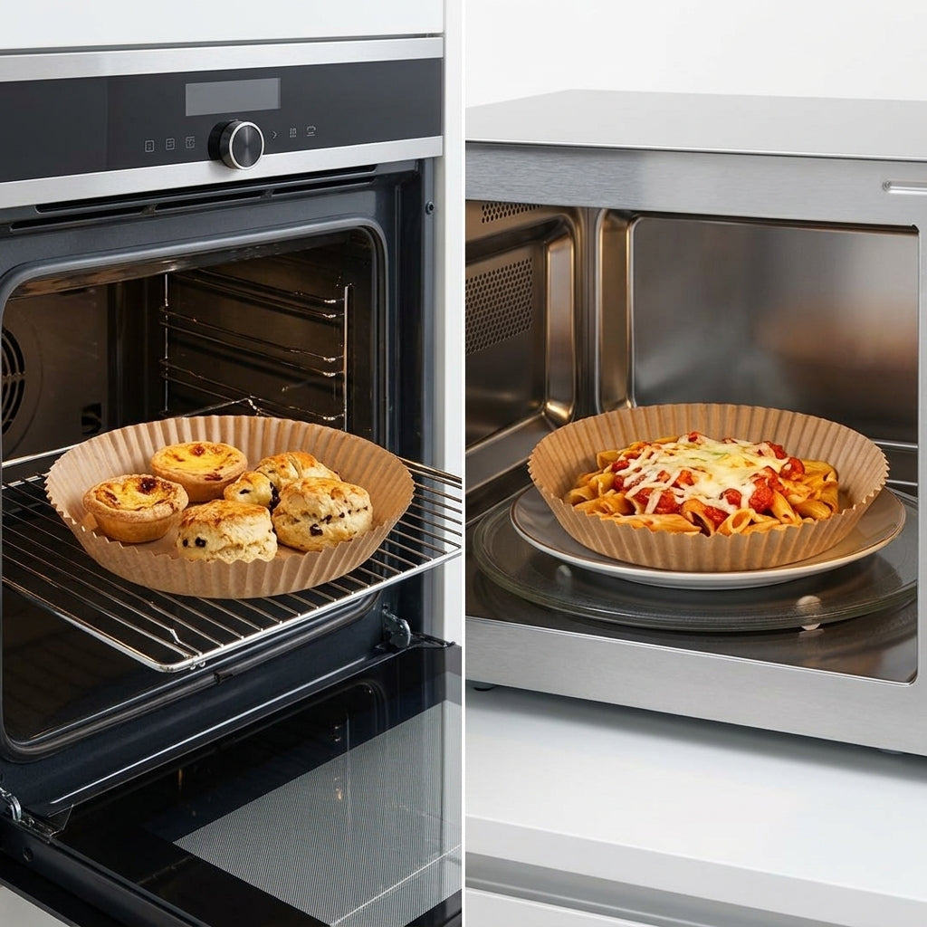 Elevate Your Air Frying Experience – 100 Pack Premium No-Mess Liners for the Modern Kitchen