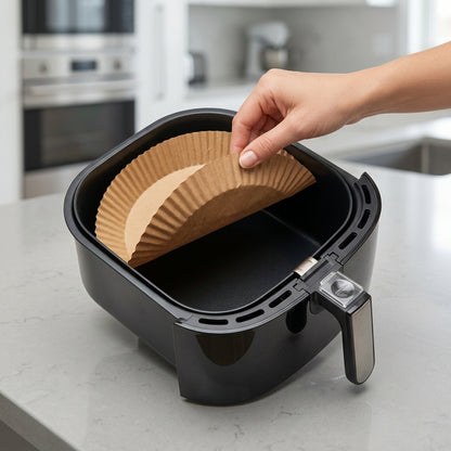Elevate Your Air Frying Experience – 100 Pack Premium No-Mess Liners for the Modern Kitchen