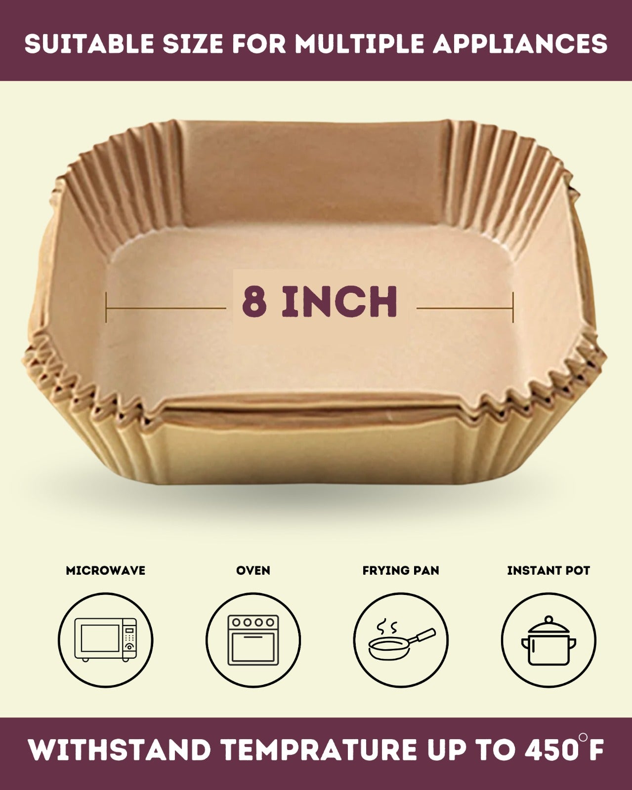 Leenexus Air Fryer Liner 100 Pcs