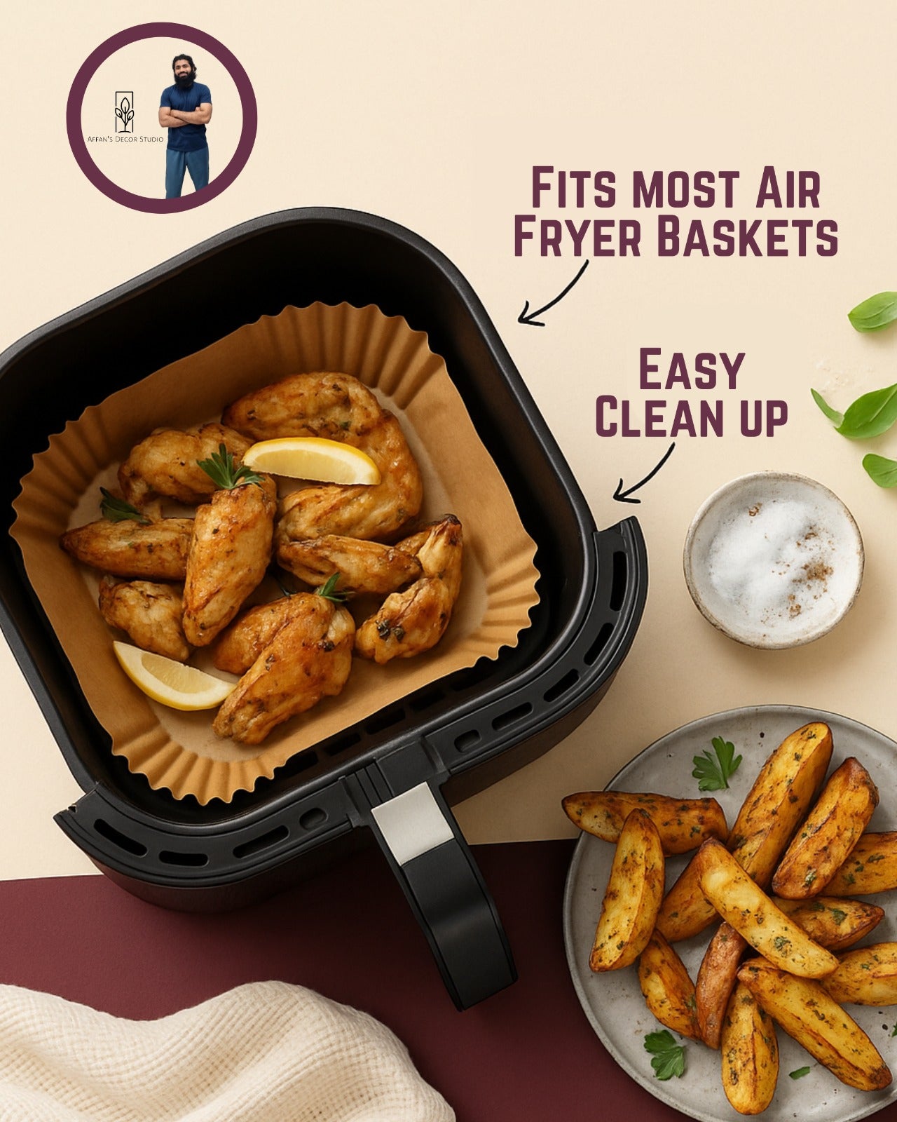 Leenexus Air Fryer Liner 100 Pcs